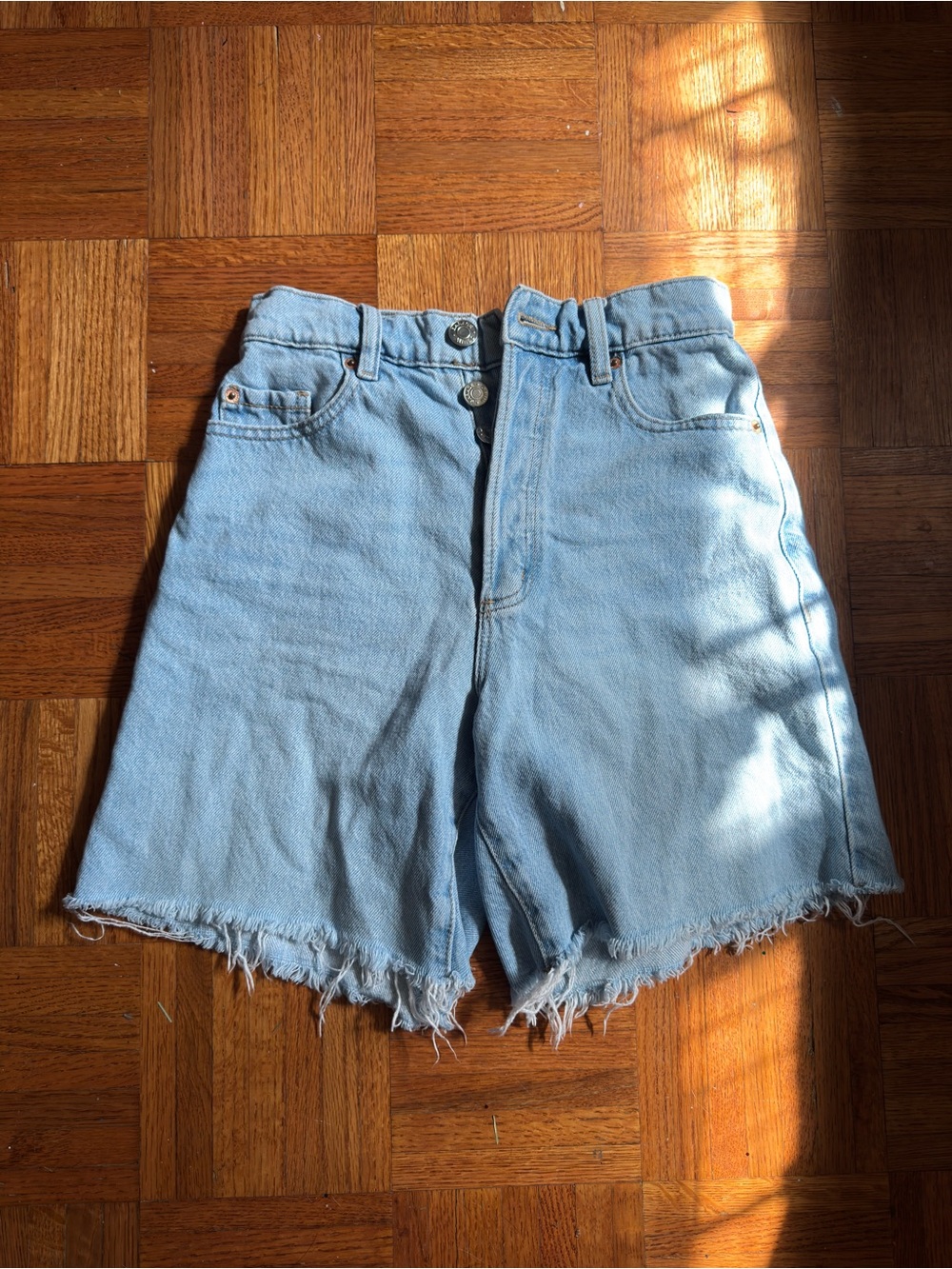Garage High-Waist Denim Shorts